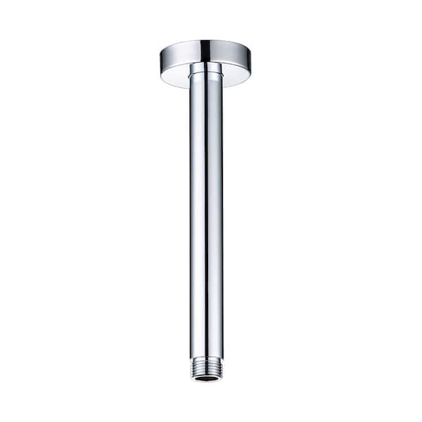 RAINLEX 8 in. 200 mm Round Ceiling Mount Shower Arm and Flange in Chrome