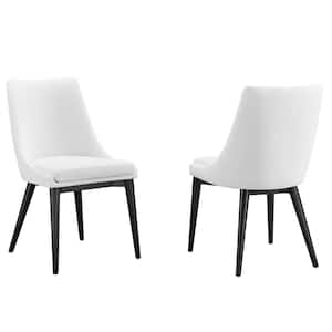 Viscount White Dining Side Chair Fabric Set of 2