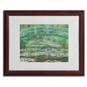 16 in. x 20 in. The Japanese Footbridge Matted Brown Framed Wall Art