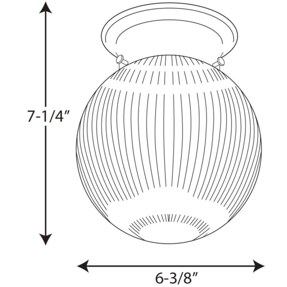 Brushed Nickel 6" Glass Globe Ceiling Light