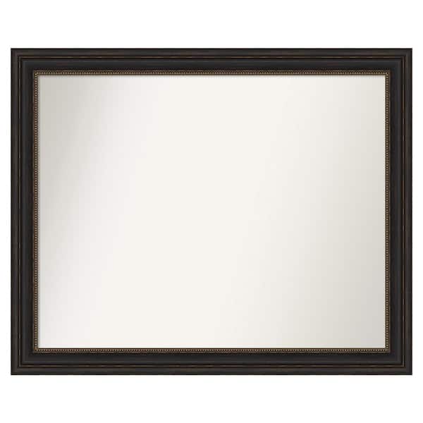 Amanti Art Accent Bronze 43 in. x 35 in. Custom Non-Beveled Polystyrene Antique Framed Bathroom Vanity Wall Mirror