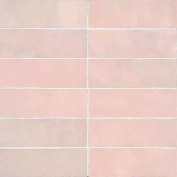 Bedrosians Sample-Cloe Glossy Pink 2.5 in. x 8 in. Ceramic Wall Subway Tile