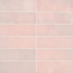 Cloe Rectangle Glossy Pink 2 in. x 8 in. Ceramic Wall Tile (10.64 sq. ft./Case)