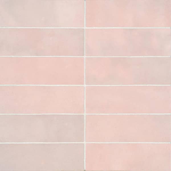 Bedrosians Cloe Rectangle Glossy Pink 2 in. x 8 in. Ceramic Wall Tile (10.64 sq. ft./Case)