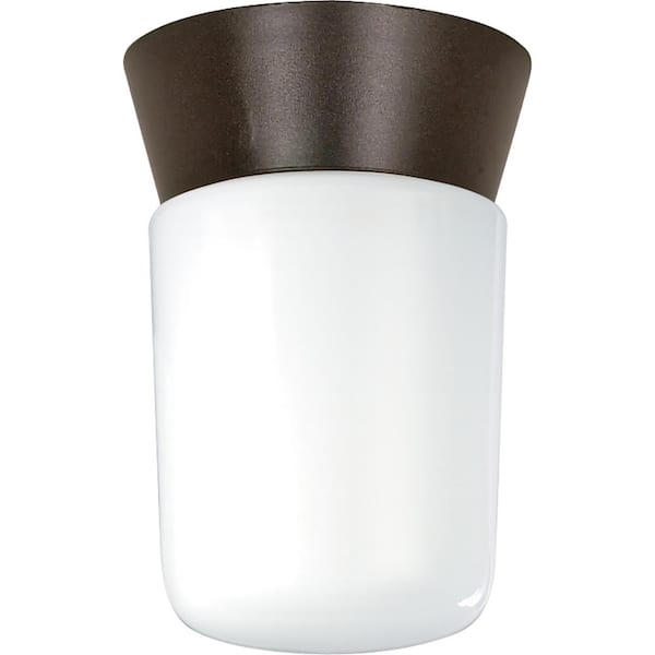 Nuvo 1-Light Bronze Outdoor Flush Mount Light