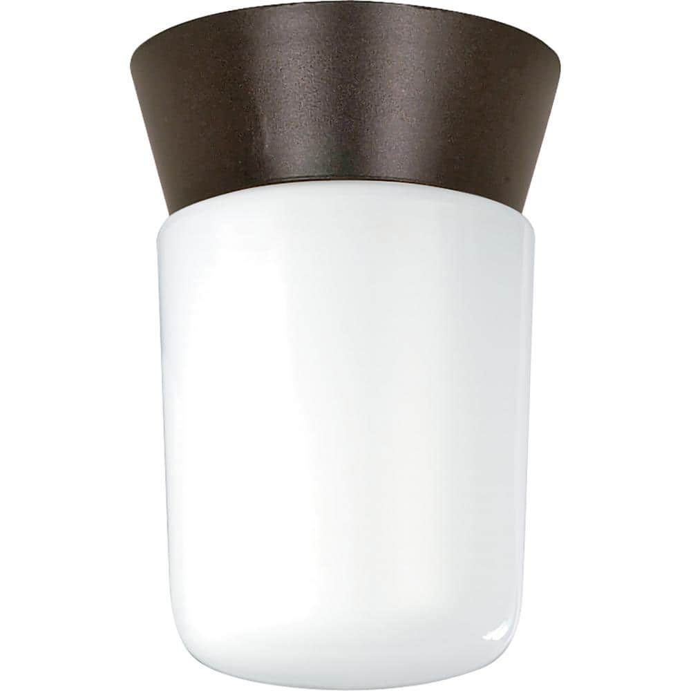 SATCO:Satco Nuvo 1-Light Bronze Outdoor Flush Mount Light SF77/156 ...