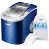 26.5lbs./Day Countertop Portable Ice Maker Self-Cleaning Machine w/Flip lid  White