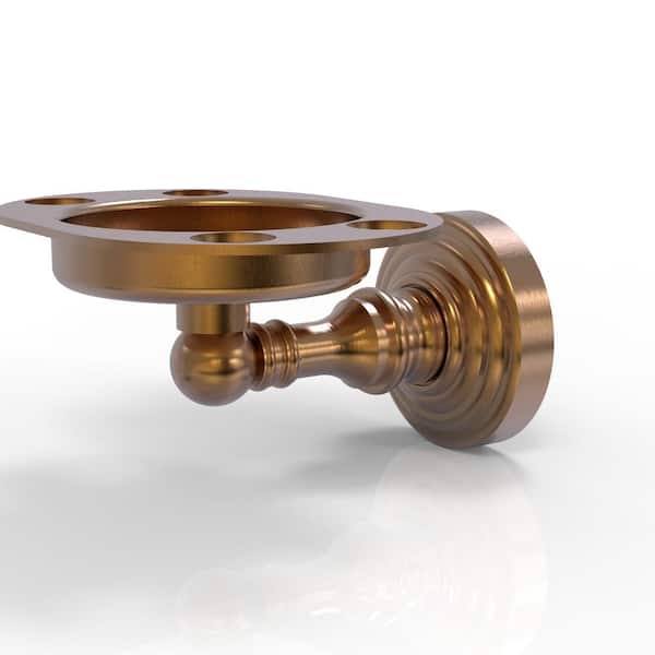 Allied Brass Waverly Place Collection Wall Mounted Tumbler Holder/Toothbrush Holder in Brushed Bronze