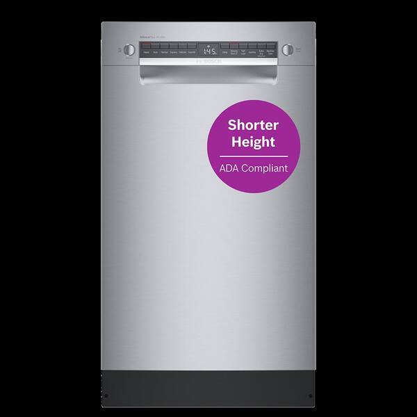 Bosch 800 Series 18 in. ADA Compact Front Control Dishwasher in Stainless Steel with Stainless Steel Tub and 3rd Rack, 44dBA