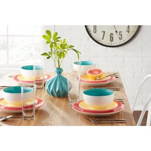 32-Piece Bright Mix & Match Stoneware Dinnerware Set (Service for 8)