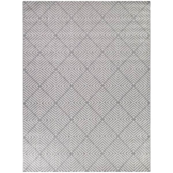 Bryce Grey 5 ft. 3 in. x 7 ft. Southwestern Indoor/Outdoor Area Rug ...