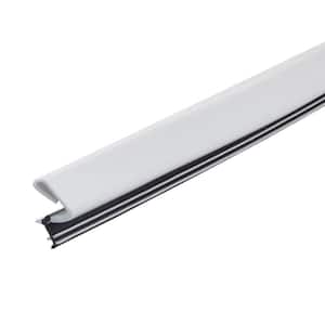 1 in. x 81 in. White Interior/Exterior Rubber Replacement for Doors Weatherstrip