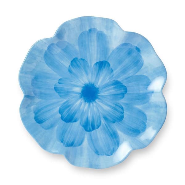 Wildflower Blue 3-D Floral Salad Plate (Set of 4)