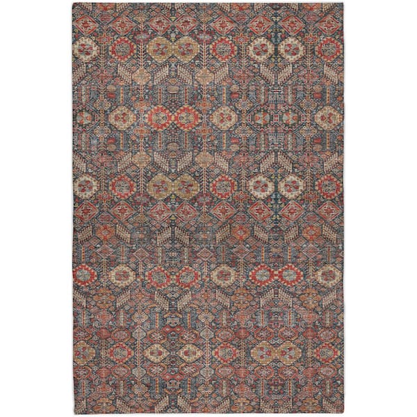 Dream Shag Premium Machine Washable Abstract ADS574 Red 9 ft. x 12 ft. Area Rug
