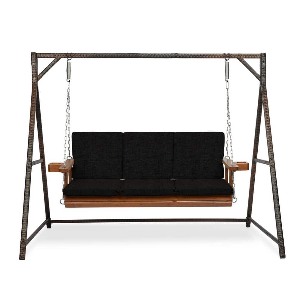 Indoor / Outdoor Swing Cushion Set, Cushion Set for swing or bench Black Leala price history on PriceWatchPro