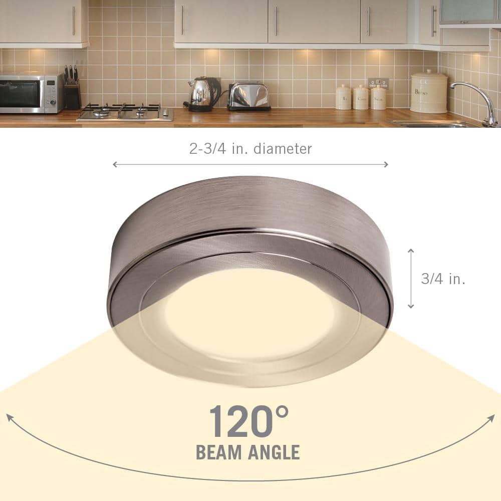 PureVue Dimmable Soft White LED Puck Light in Black Finish