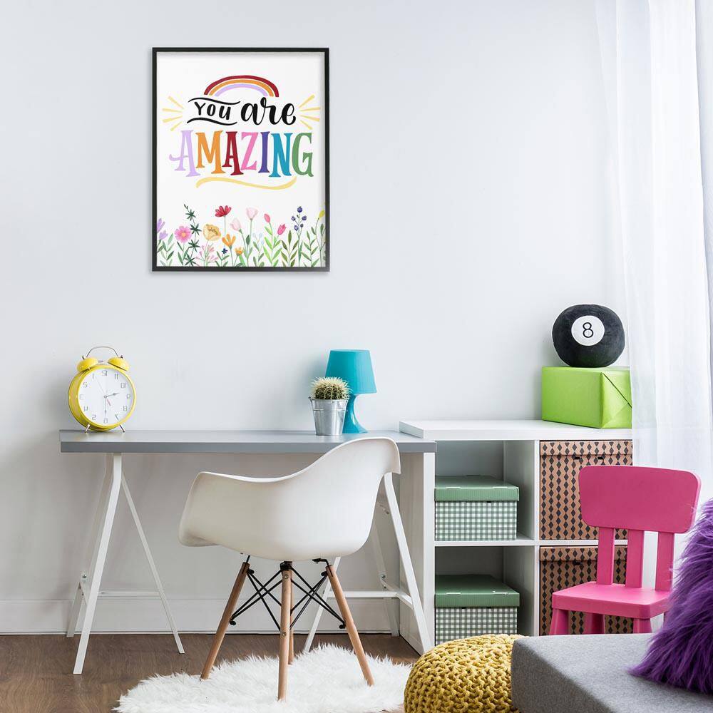 You Are Amazing Encouragement by Kim Allen Black Framed Typography Giclee Art Print 30 in. x 24 in. price history on PriceWatchPro
