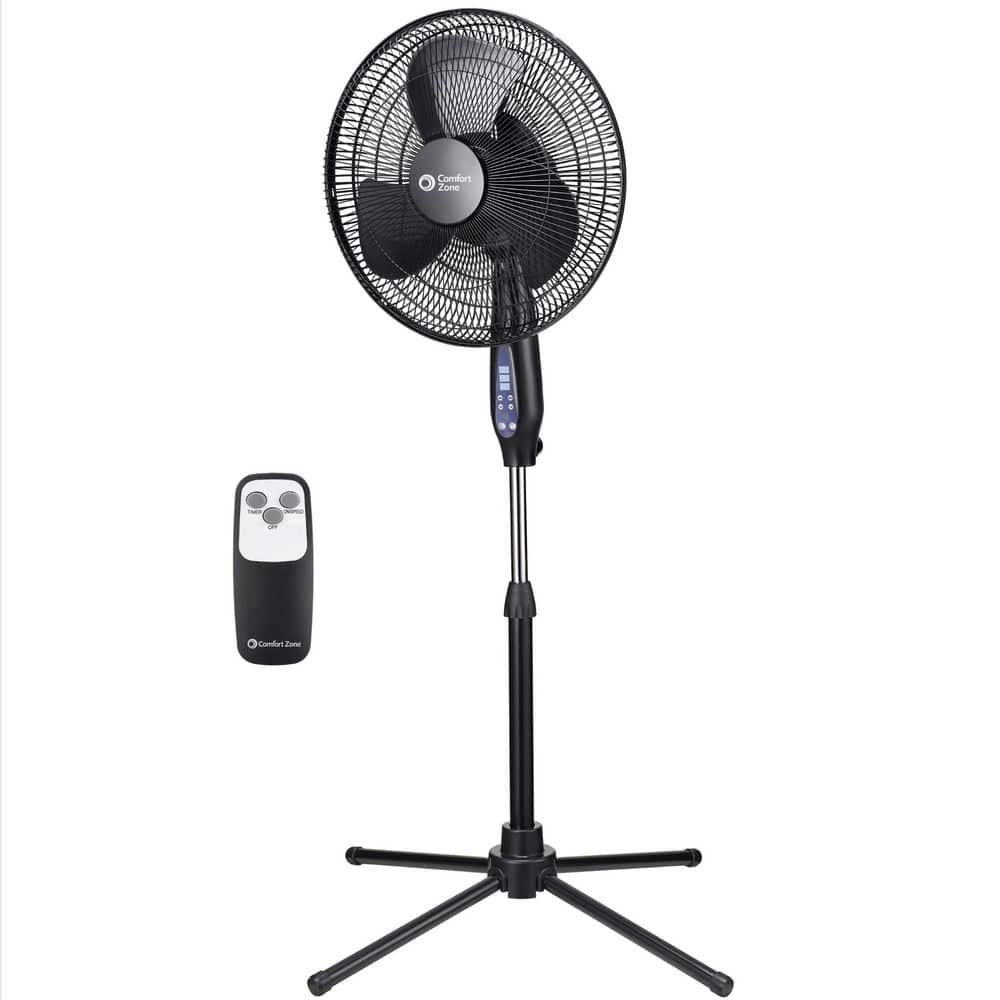 16 in. Oscillating Pedestal Fan with Remote Control in Black price history on PriceWatchPro