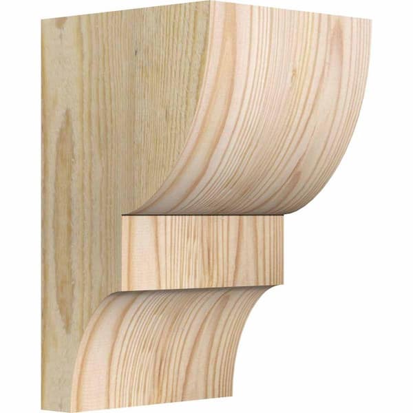 Ekena Millwork 6 in. x 6 in. x 10 in. Douglas Fir Ridgewood Rough Sawn Corbel