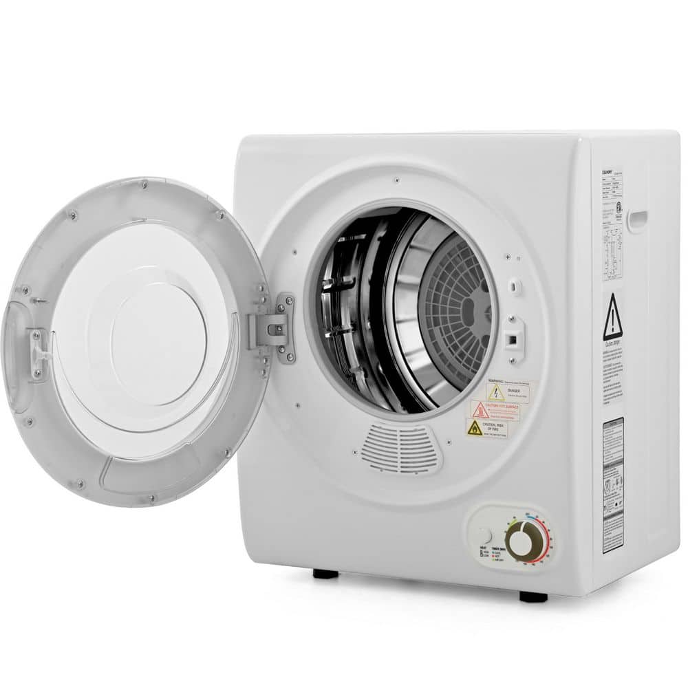 1.5 cu. ft. Vented Front Load Stackable Electric Compact Portable Laundry Dryer in White with Multiple Drying Modes