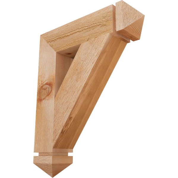 Ekena Millwork 4 in. x 22 in. x 18 in. Western Red Cedar Traditional Arts and Crafts Rough Sawn