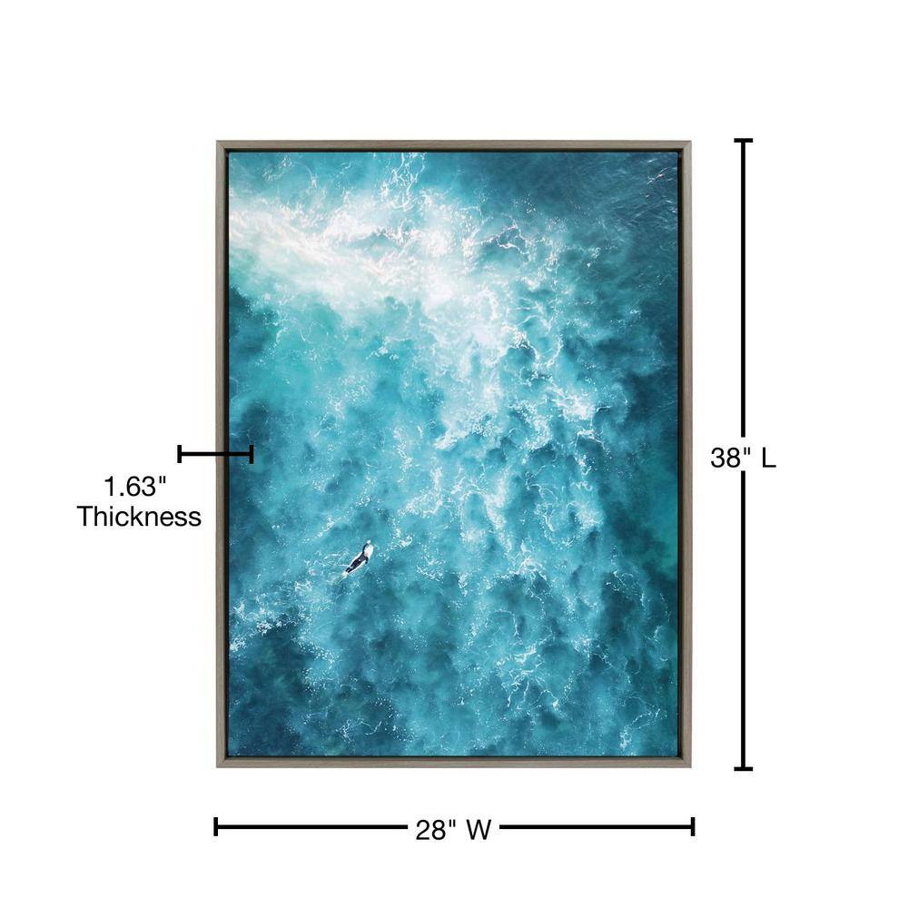 La Jolla Beach Aerial View Blue Canvas Painting