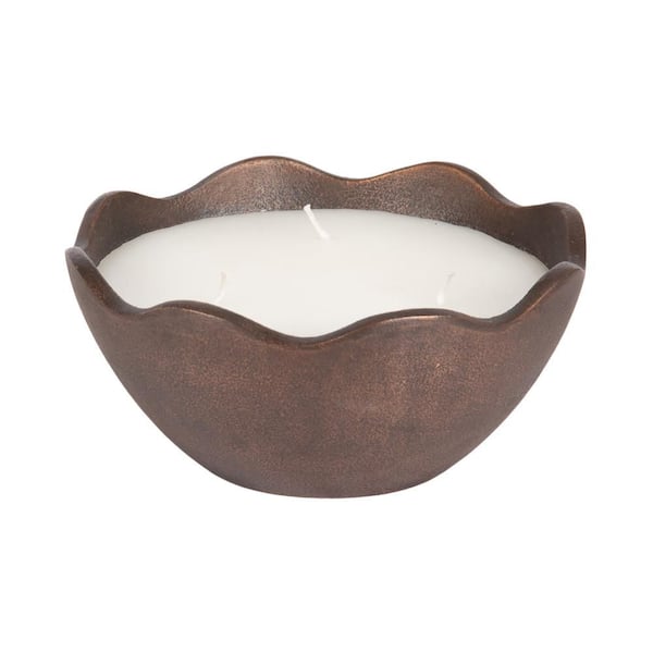 Alessia Bronze Unscented Metal Three Wick Candle