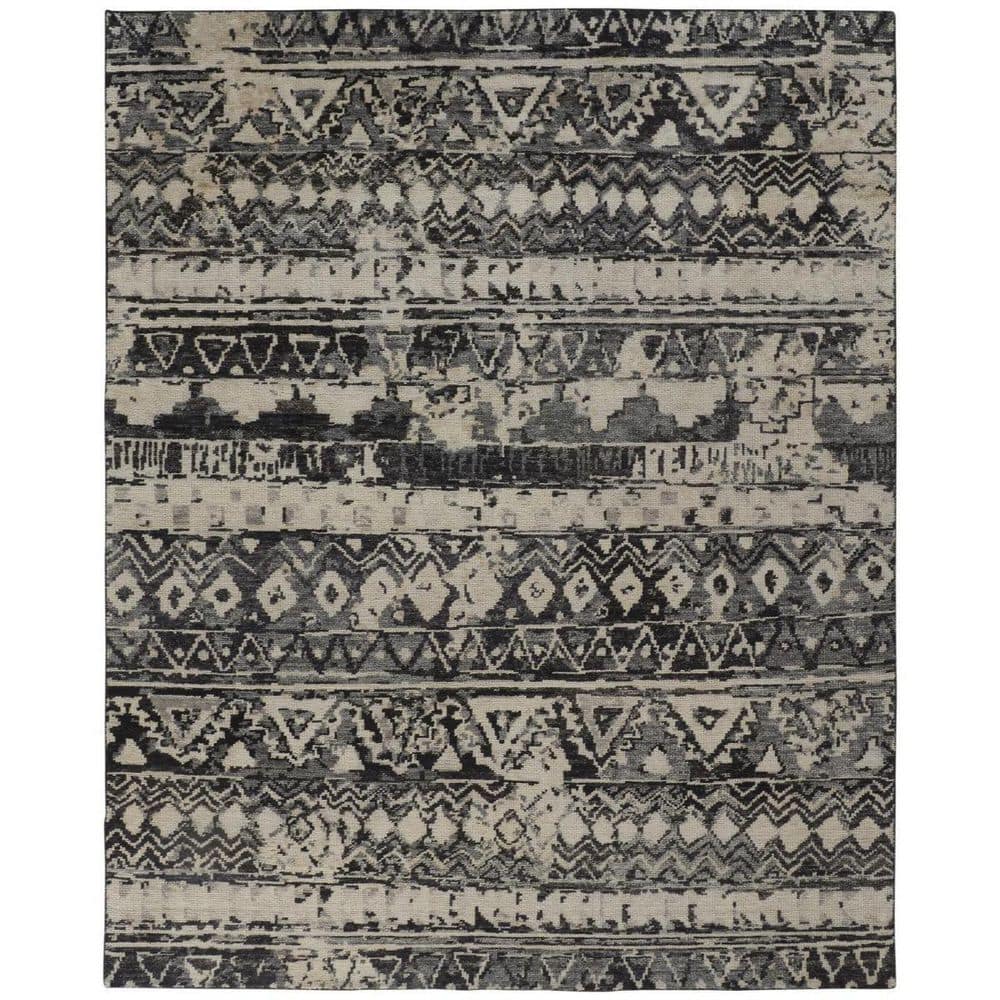 4 ft. x 6 ft. Ivory, Gray, Black Abstract Area Rug price history on PriceWatchPro