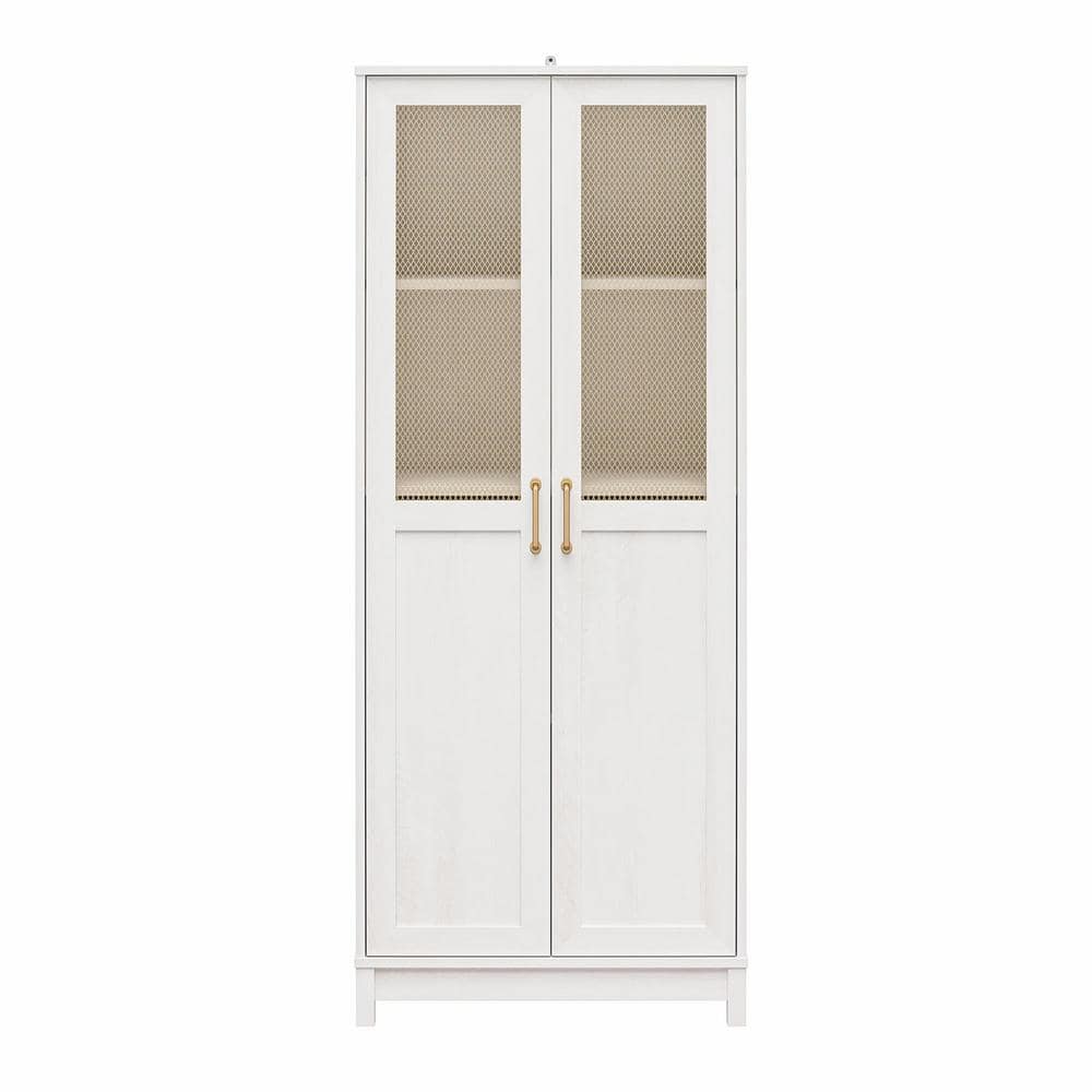 Tess, 78 in. 2-Door Wide Storage Cabinet with 3 shelves and Modular Storage