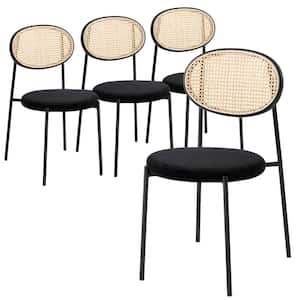 Euston Black Velvet Dining Chair Set of 4