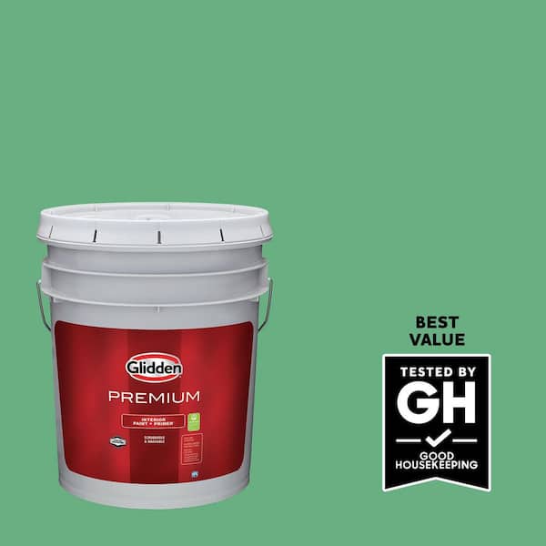 Glidden Premium 5 gal. PPG1226-5 Garden Mint Eggshell Interior Latex Paint