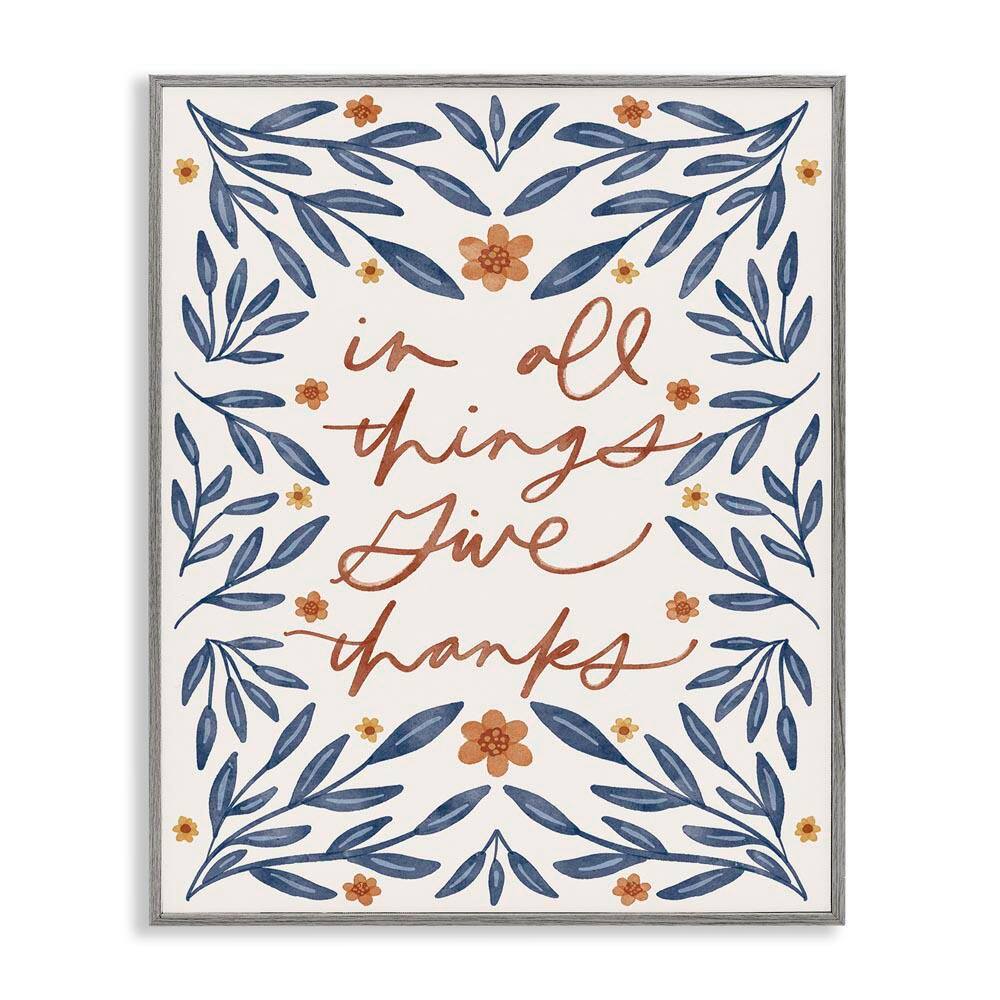 Give Thanks Botanical by Amanda Houston Gray Framed Nature Giclee Art Print 30 in. x 24 in. price history on PriceWatchPro