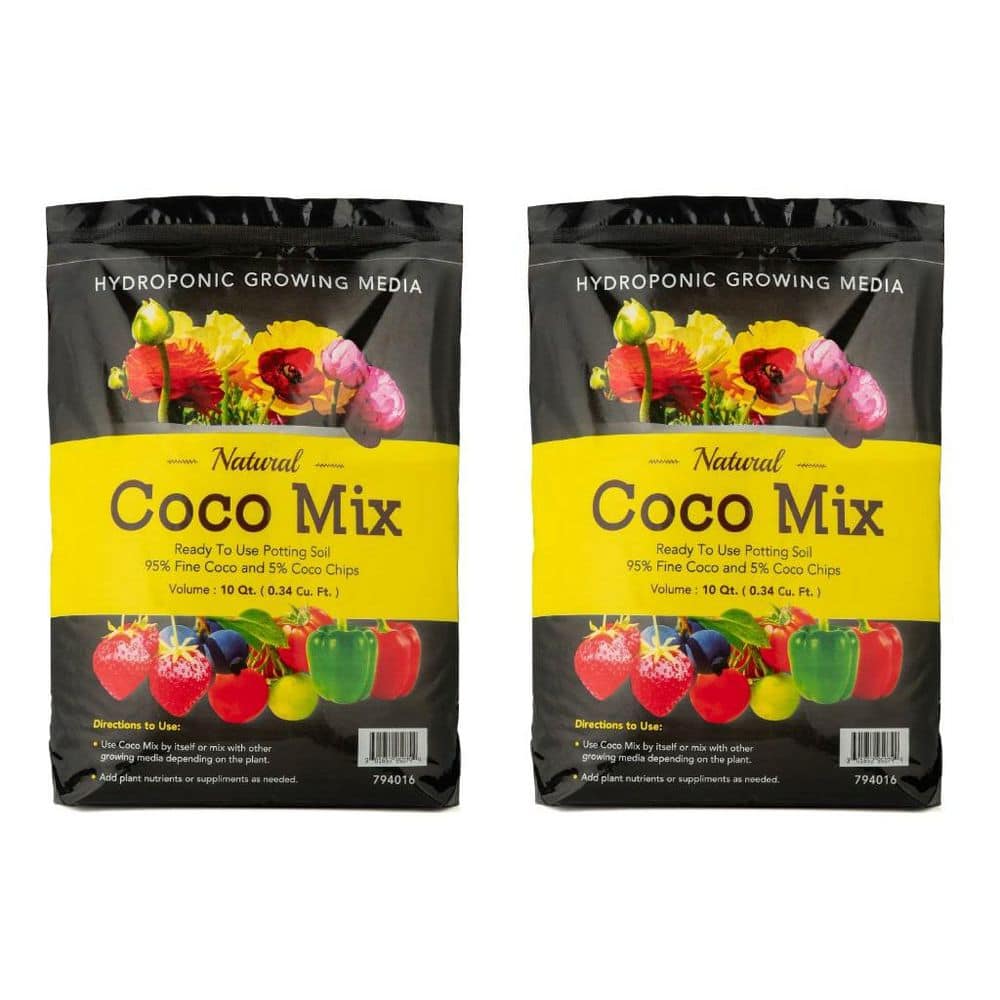 10 qt. Coco Fiber All Purpose Hydrated Potting Soil Mix for Indoor or Outdoor (2-Pack) price history on PriceWatchPro