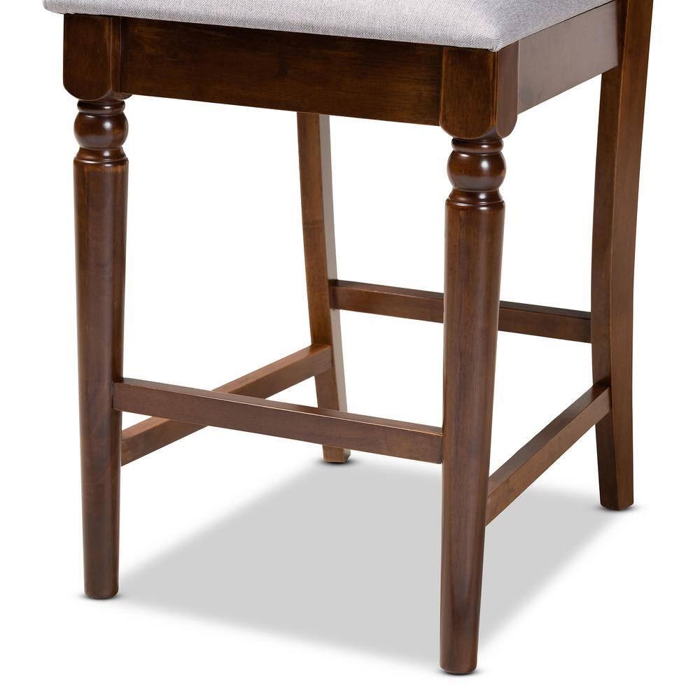 Oscar Walnut Brown Cane-Back Counter Height Pub Chair Set