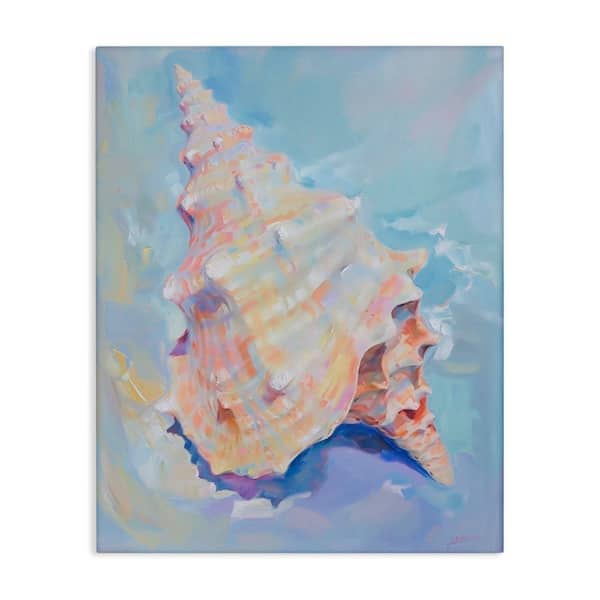 Coastal Conch Shell by Arlington Prints Unframed Animal Graphic Art Print 20 in. x 16 in.