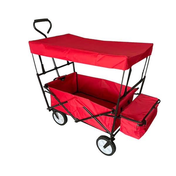 itapo 3.5 cu. ft. Collapsible Fabric Wagon Garden Cart Red