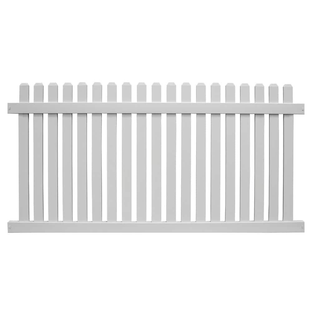 Provincetown 4 ft. H x 6 ft. W White Vinyl Picket Fence Panel Kit price history on PriceWatchPro