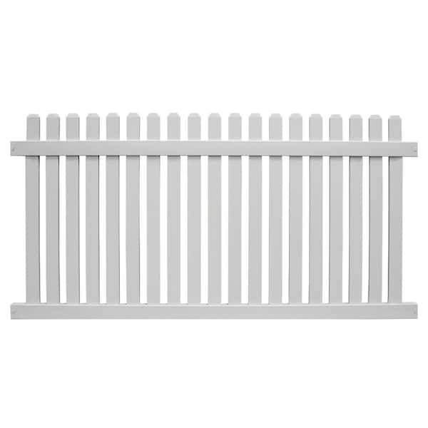 Weatherables Provincetown 5 ft. H x 8 ft. W White Vinyl Picket Fence ...