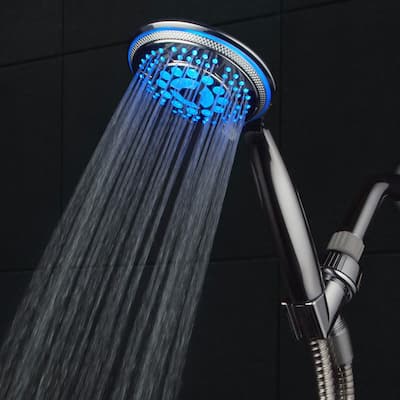 5-Spray Setting LED Handheld Shower in Chrome