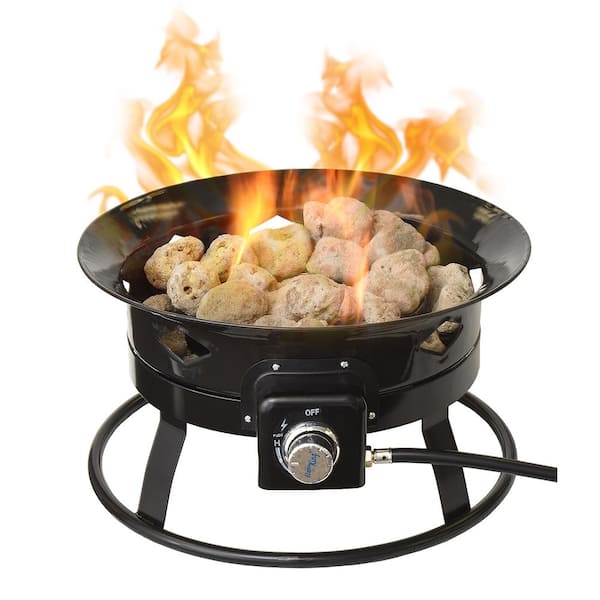 Flame King 19 In 58 000 Btu Portable, Fire Pit On Wheels Home Depot