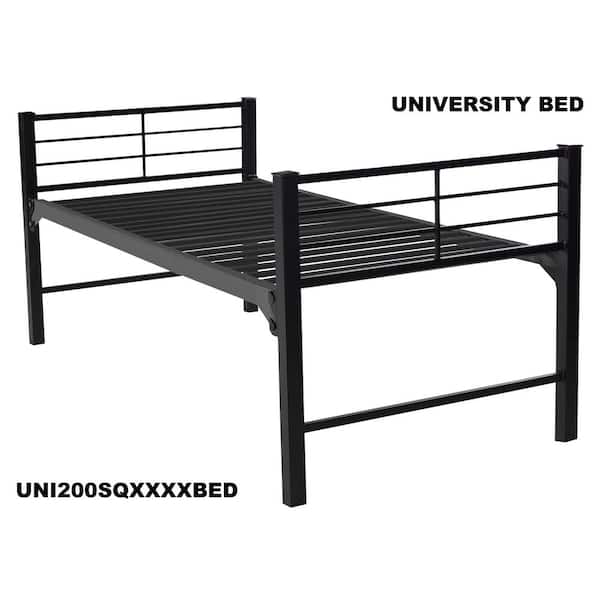 Unbranded 30 in. x 75 in. Black University Steel Bunkable Bed