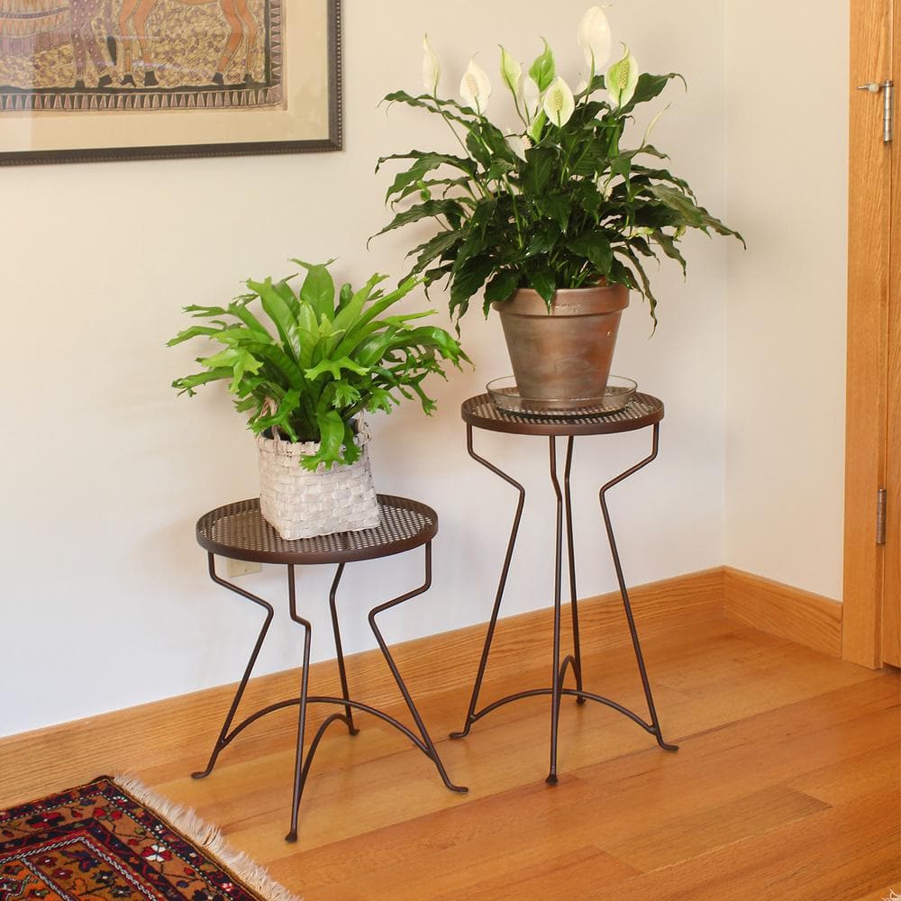 24" Roman Bronze Wrought Iron Capri Plant Stand