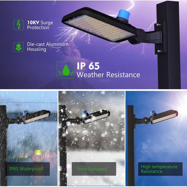 bulbeats 600-Watt Equivalent Integrated LED Parking Lot Area Light