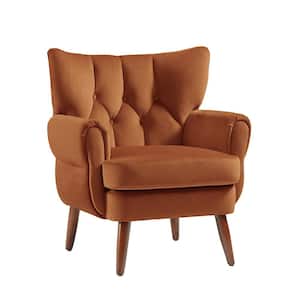 MIA Orange Fabric Accent Arm Chair