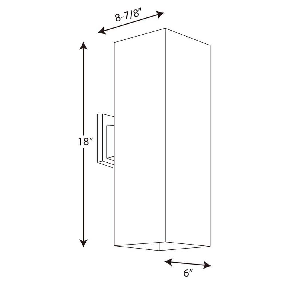 White 18" Dimmable LED Outdoor Wall Sconce