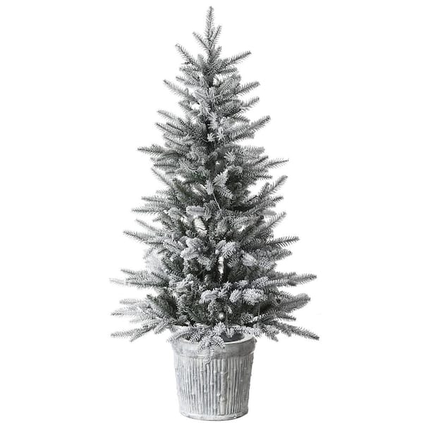 National Tree Company 4.5 ft. Snowy Alpine Fir Entrance Artificial