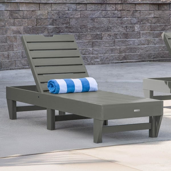 Pinehurst Coastal Teak Plastic Outdoor Chaise Lounge