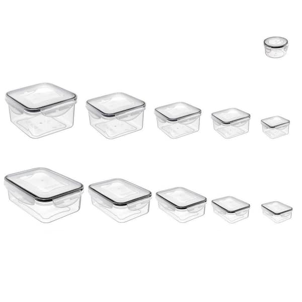 Plastic Food Storage Containers with Lids Airtight, BPA-Free Leakproof Meal Prep Containers, 40-Pack