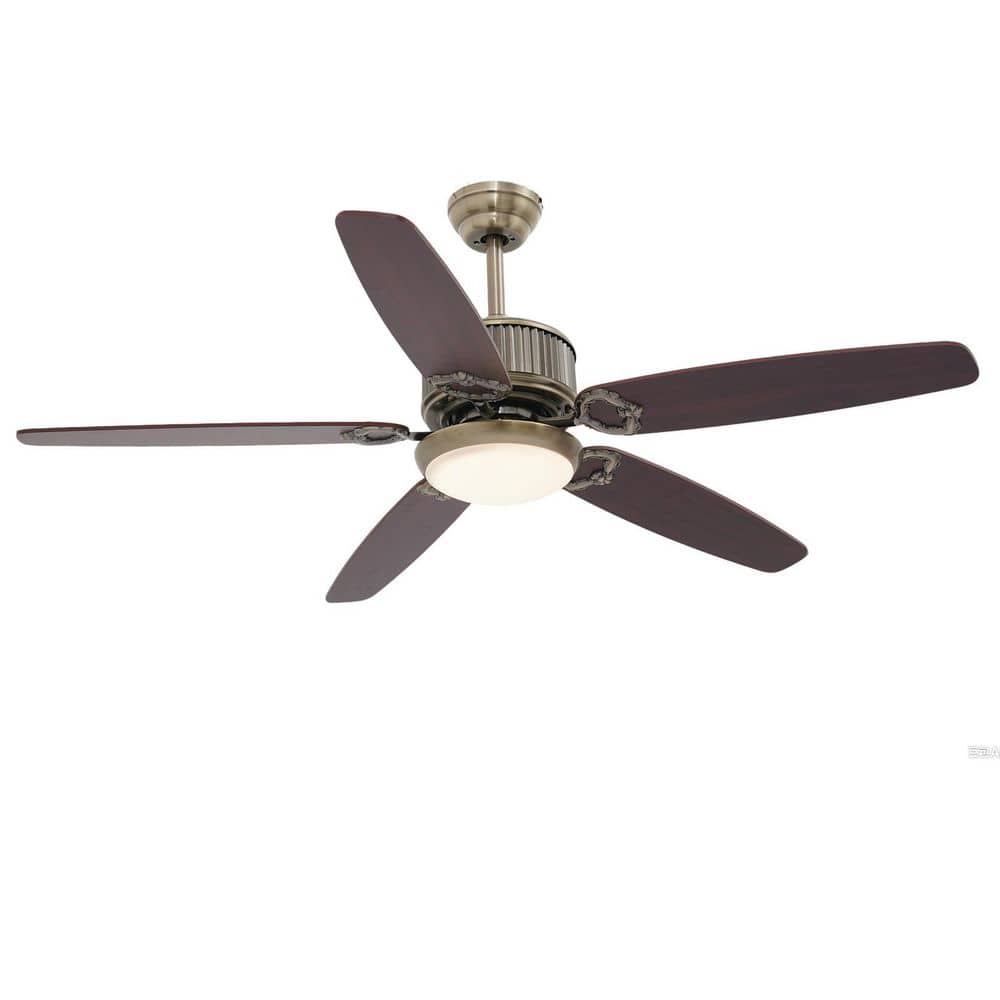 52 in. Bronze and Brown Downrod Modern Reversible Smart Ceiling Fan with 3-Color Integrated LED and Remote Included price history on PriceWatchPro