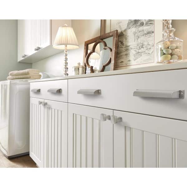 Stature 1-1/4 in. (32mm) Classic Satin Nickel Square Cabinet Knob